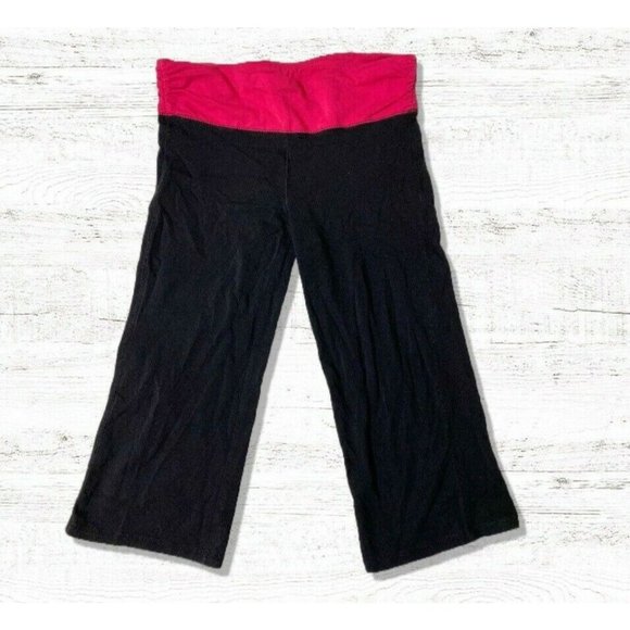 G:21 Women's Capri Leggings size Small Activewear Black Pink - Picture 1 of 7